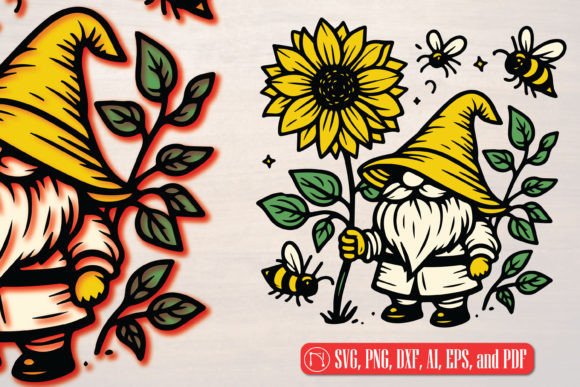 3D Layered Gnome Sunflower and Bee Design: A Designer’s Real-World Review