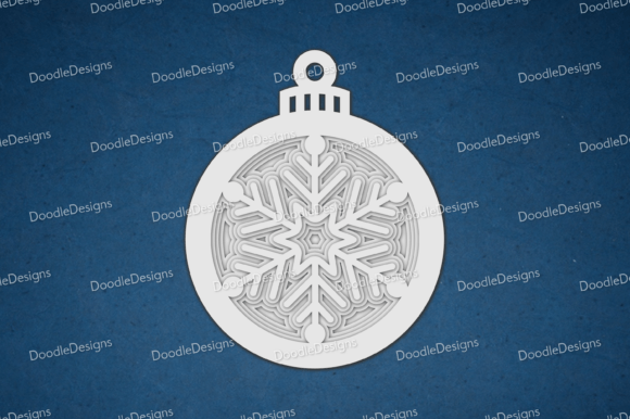 3D Layered Snowflake Bauble SVG Illustration for Graphics & Crafts