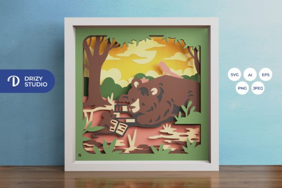 Brown Bear 3D Layered Paper Cut: A Crafts & Graphics Review for Content Publishers