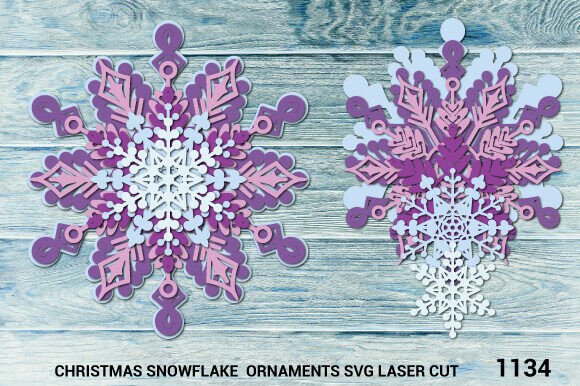 Christmas 3D Layered Snowflake SVG 1134 for Crafts & Brand Graphics