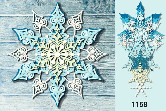 Christmas 3D Layered Snowflake SVG 1158 Review