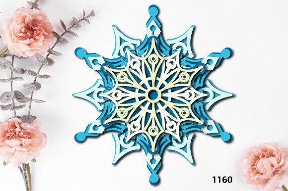 Christmas 3D Layered Snowflake SVG 1160 – A Versatile Graphic for Crafts & Seasonal Branding