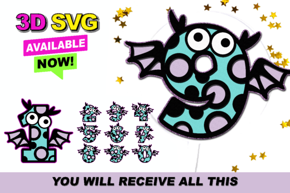 Cute Monster Numbers 3D SVG: A Playful Design Asset for Branding and Visual Projects