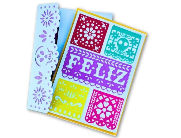 Day of the Dead Layered 3D SVG Card: A Vibrant Graphics Asset for Seasonal Crafts & Marketing