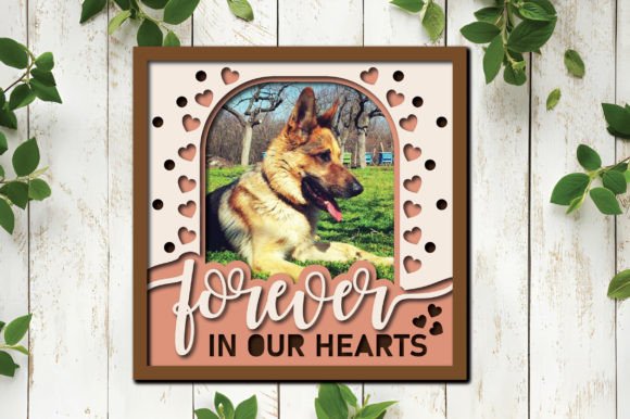 Forever in Our Hearts Pet Memorial Frame – A 3D SVG for Meaningful Pet Crafts