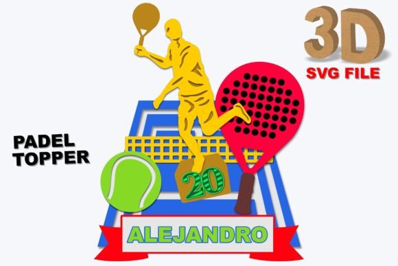 h1Padel Topper 3D SVG File for Crafts & Graphics Sellers/h1