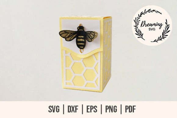 Honey Bee Gift Box Templates: 3D SVG Shapes for Craft Business Brilliance