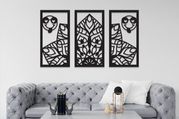 Mandala Panels Wall Decor Laser Cut SVG Graphics for 3D SVG Sellers