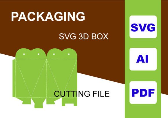 Mini Box Template Ideal for Packaging: A 3D SVG Design for Branding and Marketing