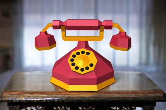 Old Style Telephone 3D SVG: Papercraft Shapes Review
