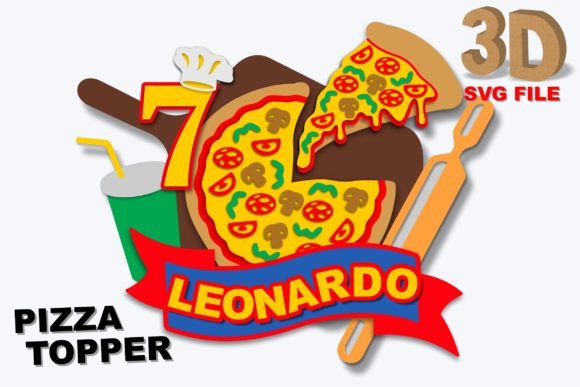PIZZA TOPPER 3d Svg