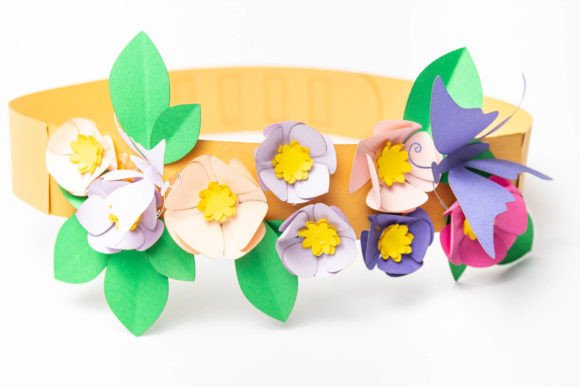 Spring Headband, Violet with Butterflies – A 3D SVG Burst of Seasonal Charm