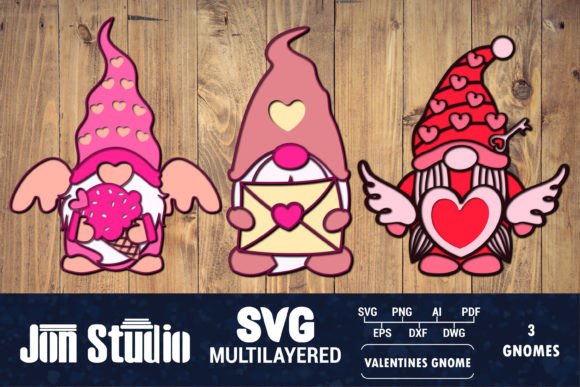Valentines Day Gnome Papercut 3D SVG Bun – A Charming Graphic Design Asset for Crafts & Content Publishing