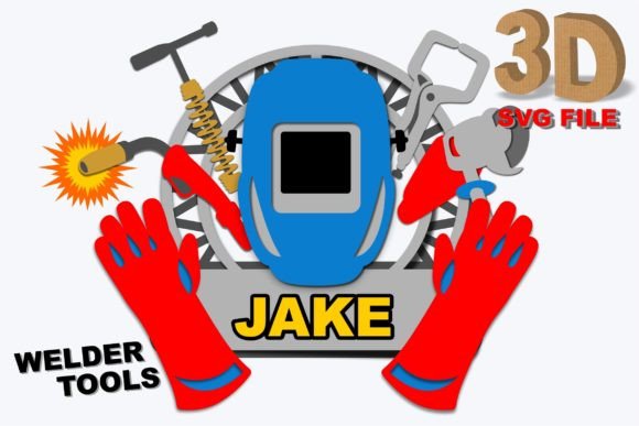 Welder Tools Topper 3D SVG – A Craft-Centric Graphic for Themed Design Projects